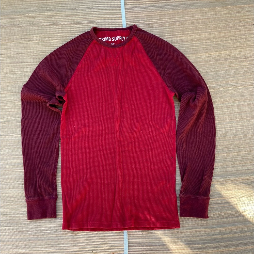Men’s two tone raglan thermal small